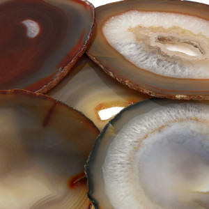 Agate Slice, A6 size ~ 125mm, Bag of 5 - Natural
