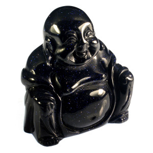 Buddha, Goldstone - Blue