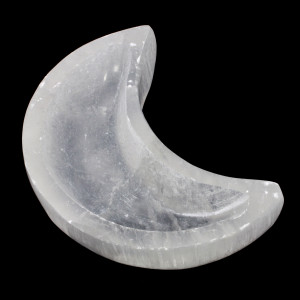 Gemstone Bowl, Moon, Selenite, 10cm