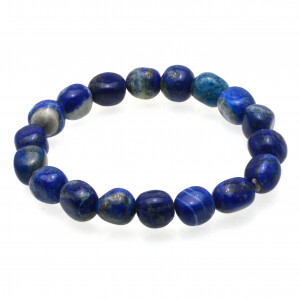 Tumbled Bead Bracelet, Lapis Lazuli