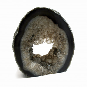 Agate Cut Base slice,  Natural with crystal centre ~11cm