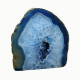 Agate Cut Base slice, Blue with crystal centre ~11cm