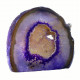 Agate Cut Base slice,  Purple with Crystal centre ~15cm