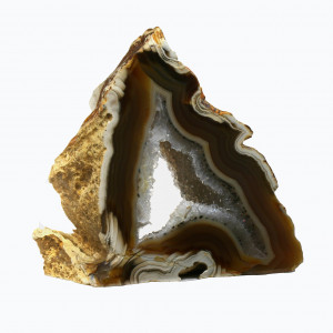 Agate Cut Base slice,  Natural with crystal centre ~9cm