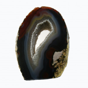 Agate Cut Base slice,  Natural with crystal centre ~10cm