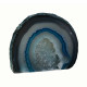Agate Cut Base slice, Blue with Crystal centre ~15cm