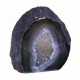 Agate Cut Base slice, Purple with Crystal centre ~9cm