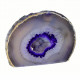 Agate Cut Base slice, Purple with Crystal centre ~13cm