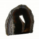 Agate Cut Base slice, Brown with Crystal centre ~12cm