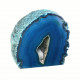 Agate Cut Base slice, Turquoise with Crystal centre ~8cm