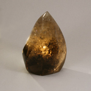 Quartz, Smokey - Polished Flame ~  9cm tall