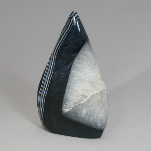 Agate Flame, Black ~height 95mm approx.