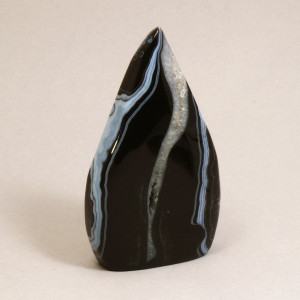 Agate Flame, Black ~height 84mm approx.