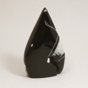 Agate Flame, Black ~height 91mm approx.