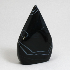 Agate Flame, Black ~height 70mm approx.