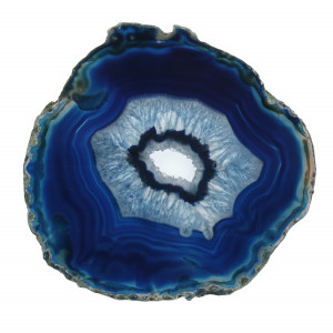 Agate Thin Slice, Blue with crystal centre ~ 20cm