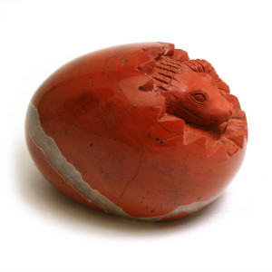 Reptile emerging from egg, Red Jasper