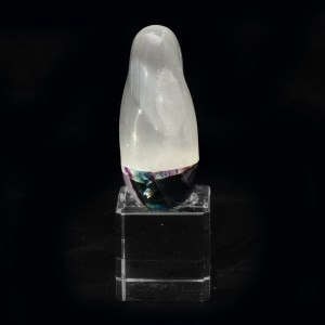 Rainbow Fluorite Massage Wand with grip ~ 8cm in length