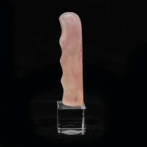 Rose Quartz Massage Wand with hand grip ~ 10cm in length