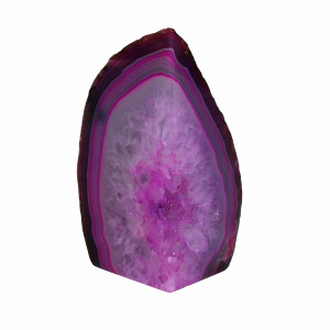 Agate Monolith, two polished faces, Pink ~ 16cm tall
