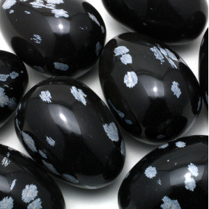 Egg, Obsidian - Snowflake