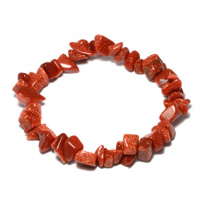 Gemchip Bracelet, Goldstone - Red