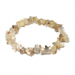 Gemchip Bracelet, Quartz - Rutilated