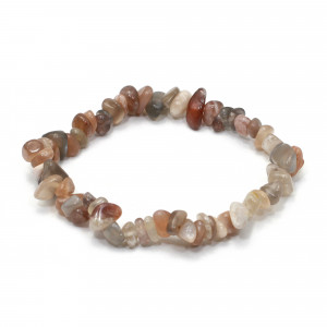 Gemchip Bracelet, Moonstone - Black