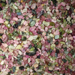 Gem Chip, Watermelon Tourmaline, Polished 3-5mm - 1kg