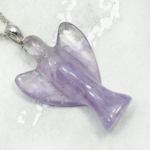 Angel Pendant, 30mm, Amethyst
