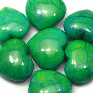 Heart, Howlite - Chrysocolla