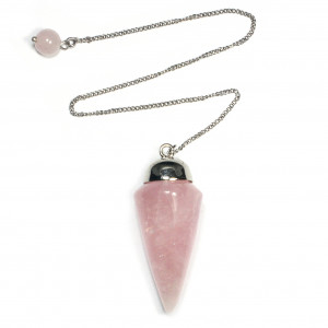 Pendulum, Long Drop, Rose Quartz