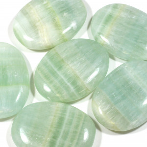 Mini Massage Stone, Calcite - Pistachio
