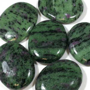 Mini Massage Stone, Ruby Zoisite