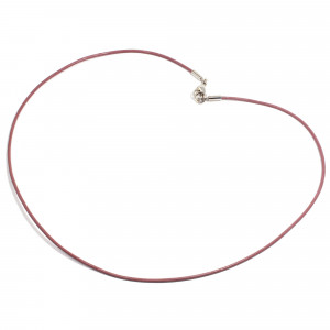 Necklace, Leather Cord, Maroon - 18"