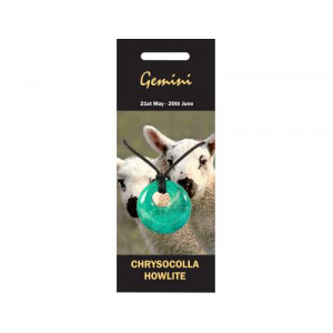 NZ45  Nature Agogo, 5pc  - Chrysocolla Howlite ( Gemini )