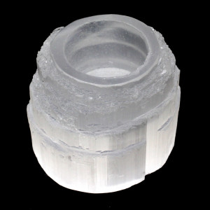 Tealight, Selenite, Skyscraper - White 7cm