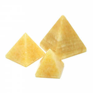 Pyramid, Calcite - Orange, Small, ~30mm