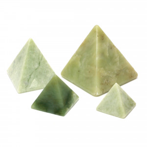 Pyramid, New Jade, Large, ~50mm