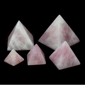 Pyramid, Rose Quartz, Small, ~30mm