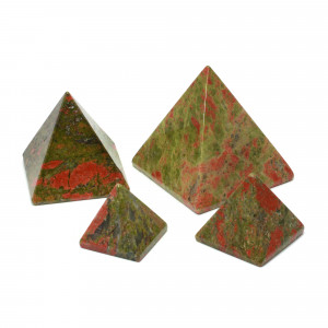 Pyramid, Unakite, Mini, ~25mm