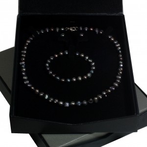 Boxed Jewellery Set - Pearl (Black)
