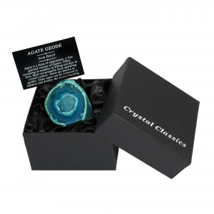 Mineral Gift Box,  Small, Agate Geode - Turquoise