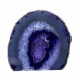 Agate Cut Base slice, purple with Crystal Centre  ~11cm