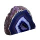 Agate Cut Base slice, purple with Crystal Centre  ~11cm