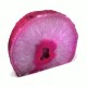 Agate Cut Base slice, pink with Crystal Centre  ~16cm