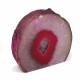 Agate Cut Base slice, pink with Crystal Centre  ~12cm