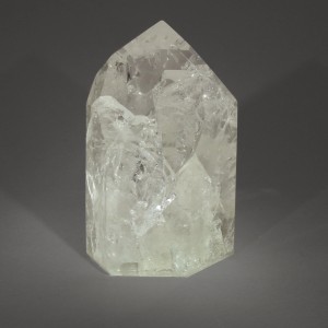 Fire & Ice Quartz, polished point ~ 7.5cm