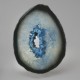 Agate Thick Cut slice, blue with Crystal Centre  ~22cm