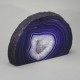 Agate Cut Base slice, purple with Crystal Centre  ~14cm